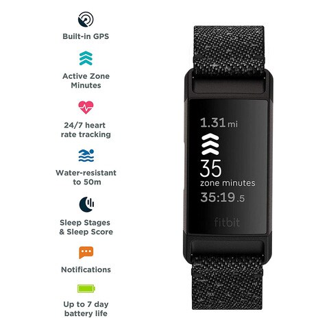fitbit with heart rate and gps